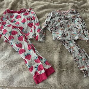 Cuddl Duds Pink and Blue Strawberry Shirt